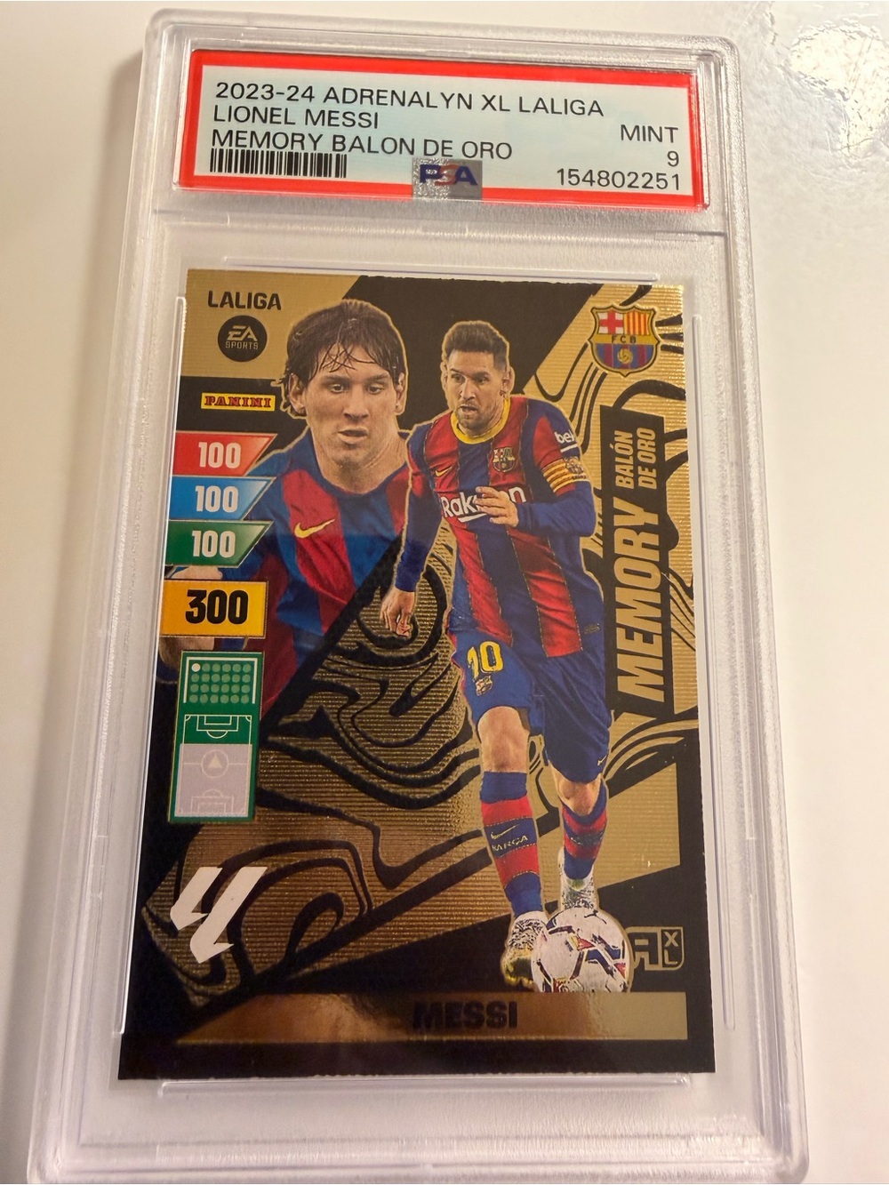 Panini Memory Balon De Oro Card - Gold, Red, Blue